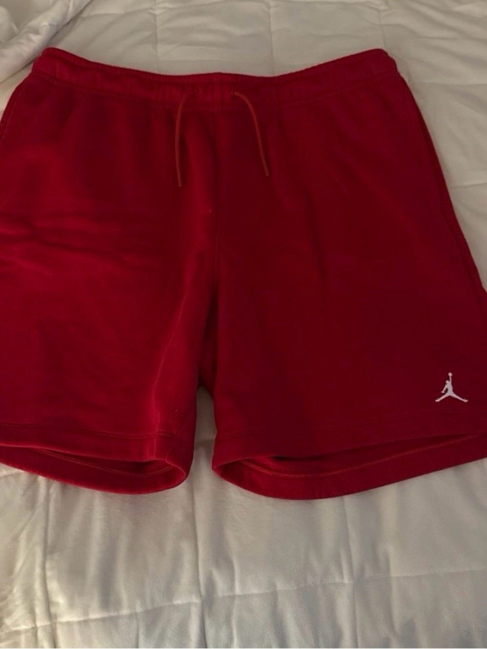 Jordan Men's Athletic Shorts in Red with White Jumpman